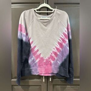 Pink and Gray Tie-Dye Sweatshirt